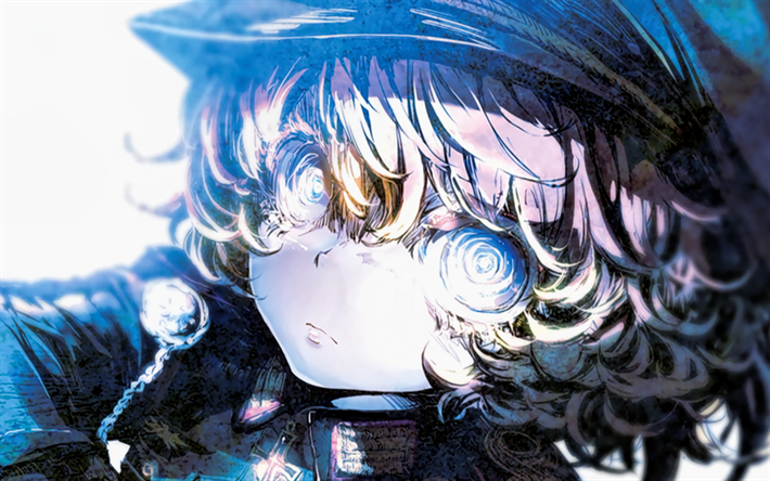 Tanya Degurechaff, ojos azules, Tanya von Degurechaff, ilustraci&#243;n, manga, Youjo Senki