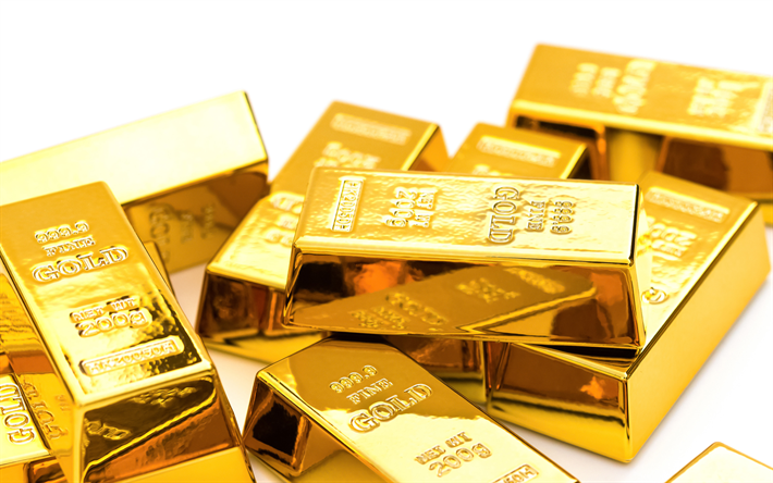 guld barer, guld bullion, 999 guld, finansiering begrepp, guld begrepp, &#228;dla metaller begrepp, guld p&#229; vit bakgrund