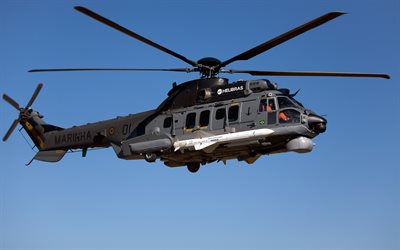 eurocopter ec225, h225m, brasilianischen marine -, milit&#228;r-transport-hubschrauber, exocet anti-ship missile, brasilien, airbus helicopters