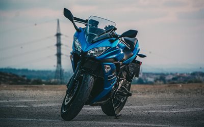 Kawasaki Ninja 1000, blue urheilu py&#246;r&#228;, uusi sininen Ninja 1000, japanilaiset moottoripy&#246;r&#228;t, Kawasaki