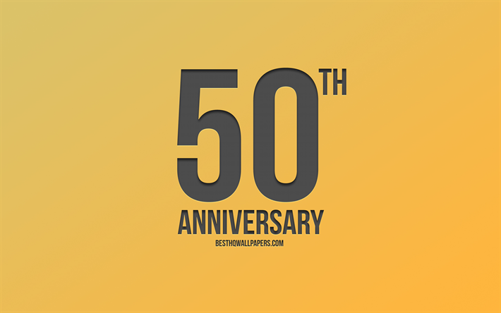 50 Aniversario signo, fondo dorado, carbono aniversario de signos, de 50 A&#241;os de Aniversario, elegante aniversario s&#237;mbolos, 50 Aniversario, arte creativo