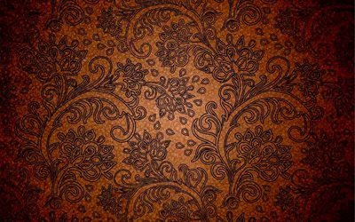 Download wallpapers brown vintage background, vintage floral pattern ...
