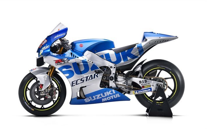 Suzuki GSX-RR, 2020, MotoGP, Team SUZUKI ECSTAR, Alex Rins, vista laterale, motocicletta da corsa, motociclette giapponesi, Suzuki