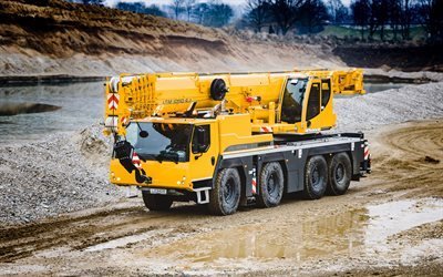 Liebherr LTM 1090, 4k, truck crane, construction vehicles, 2020 trucks, HDR, road construction, special equipment, Liebherr