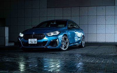 BMW M235i xDrive Gran Coupе, 4k, garage, voitures 2020, voitures allemandes, BMW S&#233;rie 2 Gran Coupе 2020, BMW