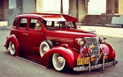 Chevrolet Master Deluxe, tuning, retro cars, 1938 cars, american cars, 1938 Chevrolet Master Deluxe, lowrider, Chevrolet