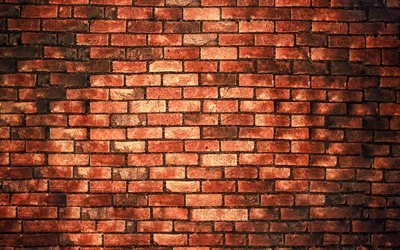 brown bricks background, macro, brown bricks, brown brickwall, bricks textures, brick wall, bricks background, bricks, brown stone background, identical bricks