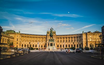 Kunsthistorisches Museum, Vienna, Austria, evening, square, Vienna sights