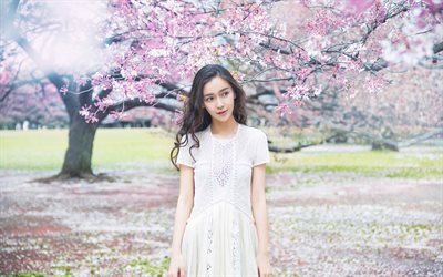 Angelababy, sakura, belleza, morena, los modelos chinos, Angela Yeung Wing