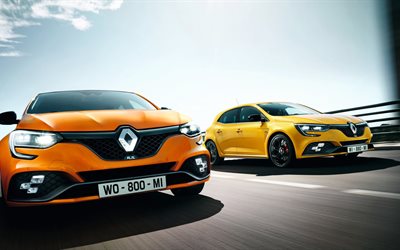 4k, Renault Megane RS, 2018 carros, pista de rolamento, novo Megane RS, franc&#234;s carros, Renault