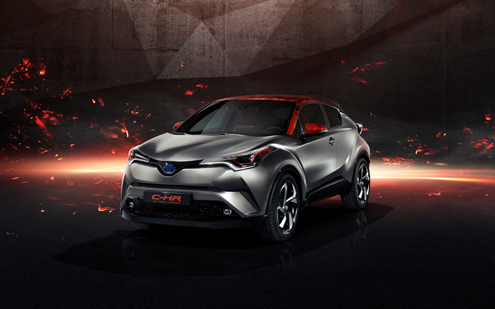 Toyota C-HR, Hy-Power Concept, 2017, 4k, tuning C-HR, crossovers, Japanese cars, Toyota