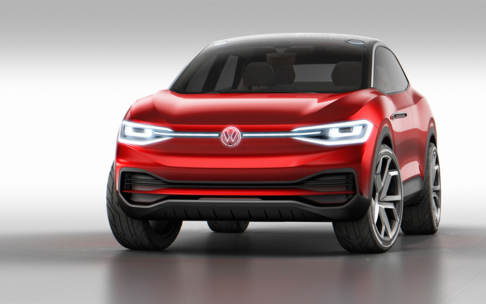 Volkswagen ID Crozz, 2017, crossover, nya bilar, elektriska SUV, Tyska bilar, Volkswagen