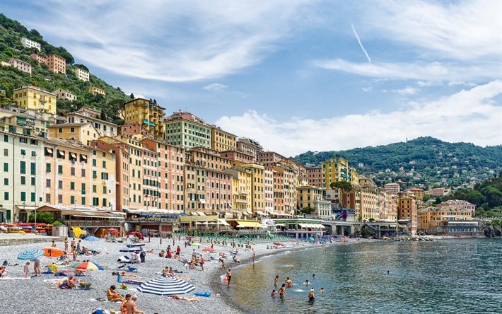 Camogli, resort, Liguria, Italy, Genoa, Mediterranean