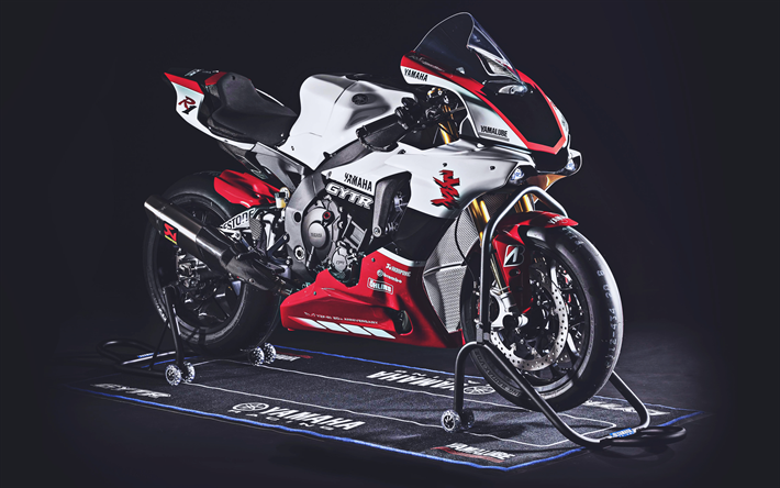 4k, Yamaha YZF-R1 GYTR, moto sportiva, studio, 2019 moto, Yamaha GYTR Parti, la nuova YZF-R1 superbike, la Yamaha