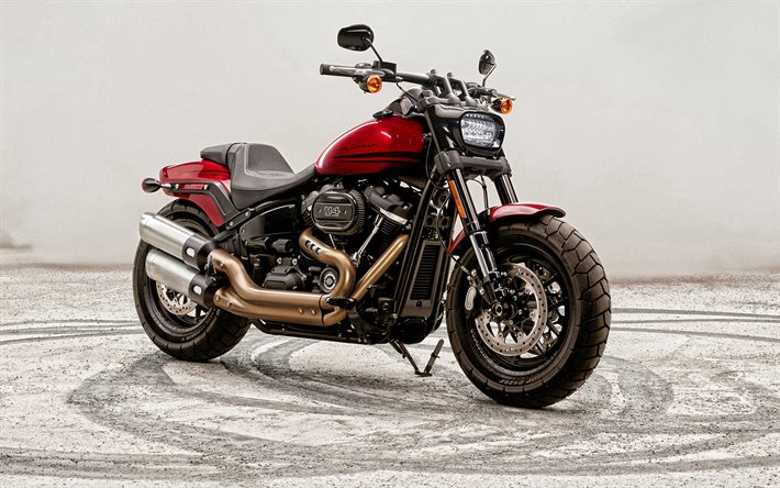 2020, A Harley-Davidson Softail Fat Bob 114, 2020 Harley-Davidson FXFBS, Softail, vermelho motocicleta, americana de motocicletas, A Harley-Davidson