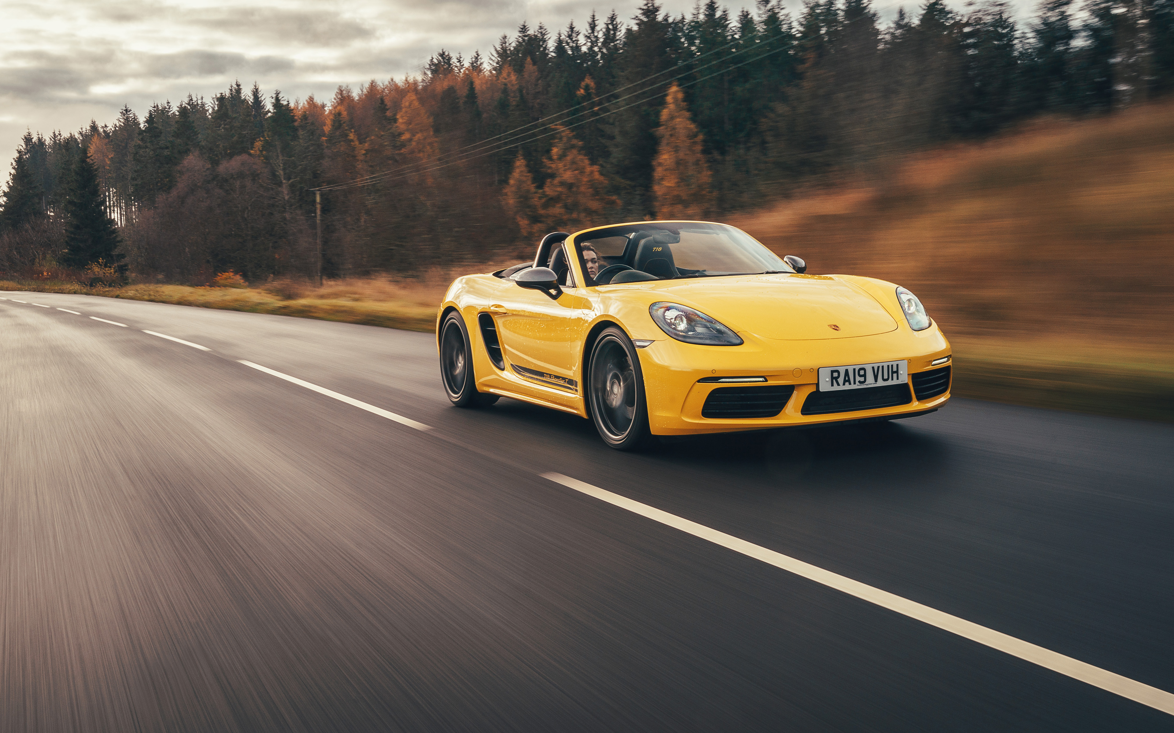 Download wallpapers Porsche 718 Boxster T, 4k, road, 2020 cars, supercars,  UK-spec, yellow cabriolet, 2020 Porsche 718 Boxster, Porsche for desktop  with resolution 3840x2400. High Quality HD pictures wallpapers