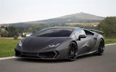 Lamborghini Huracan Mansory Torofeo, la voiture, le noir de carbone Huracan, le réglage, les Huracan, des voitures de sport italiennes, Lamborghini