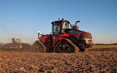 4k, Case IH Steiger 620 Quadtrac, tractores oruga, 2020 tractores arando el campo, maquinaria agr&#237;cola, tractores, la cosecha, el Caso