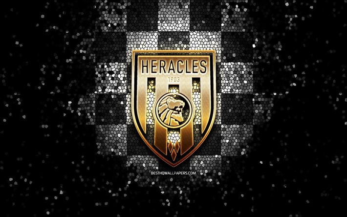 ダウンロード画像 ヘラクレスfc キラキラロゴ エールディビジ 白黒市松模様の背景 サッカー オランダのサッカークラブ ヘラクレスのロゴ モザイクアート フットボール ヘラクレスアルメロ フリー のピクチャを無料デスクトップの壁紙