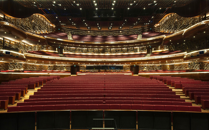 Dubai Opera, hall, luxury interior, UAE
