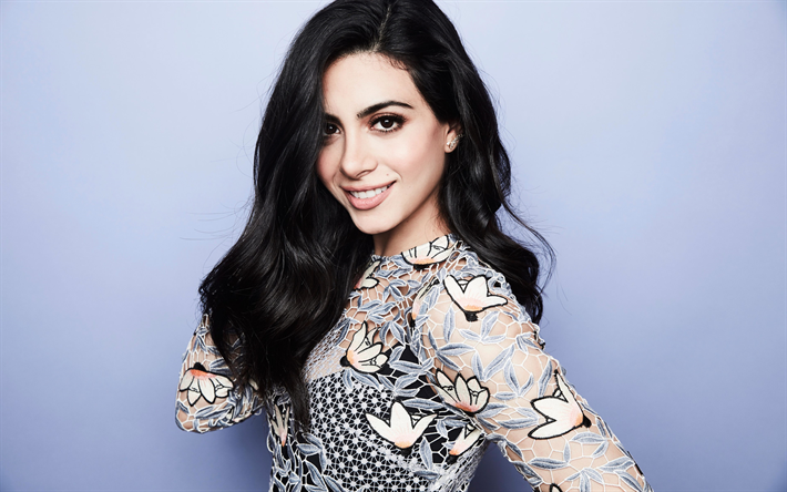 Emeraude Toubia, 4k, Hollywood, le sourire, l&#39;actrice am&#233;ricaine, beaut&#233;, brunette