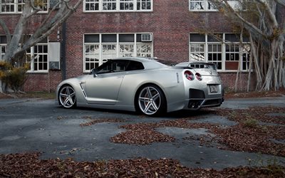 Nissan GT-R, autumn, tuning, supercars, R35, tunned GT-R, japanese cars, Nissan