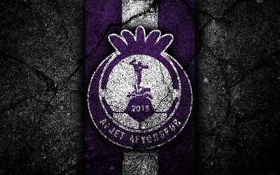 Afjet Afyonspor FC, 4k, logo, football, Turkish Lig, black stone, Turkey, soccer, emblem, Afjet Afyonspor, asphalt texture, Afyon, Turkish football club