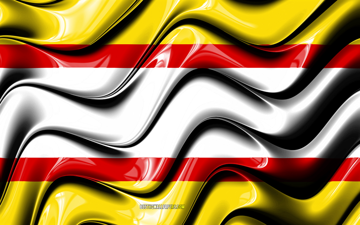 Utrera Flagga, 4k, St&#228;der i Spanien, Europa, Flagga Utrera, 3D-konst, Utrera, Spanska st&#228;der, Utrera 3D-flagga, Spanien