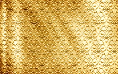 guld konsistens med ornament, lyxiga golden bakgrund, golden konsistens, ornament bakgrund, guld m&#246;nster, metall texturer