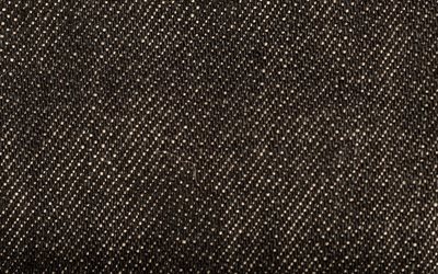 brun tissu de denim, macro, brown denim fond, brun texture denim, jeans arri&#232;re-plan, les jeans de textures, de tissus, de milieux, de pr&#232;s, brun jeans texture, jeans, tissu brun