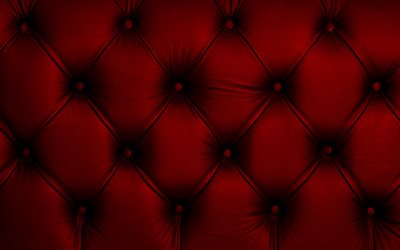 rojo tapicer&#237;a de cuero, 4k, macro, cuero rojo, rojo de cuero, fondo en cuero, texturas, fondo rojo, tapicer&#237;a de texturas