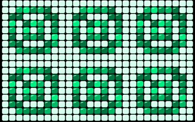 Mosaico verde textura, fondo con puntos verdes, creativo verde textura, mosaico de fondo verde