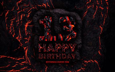 4k, Happy 13 Years Birthday, fire lava letters, Happy 13th birthday, grunge background, 13th Birthday Party, Grunge Happy 13th birthday, Birthday concept, Birthday Party, 13th Birthday