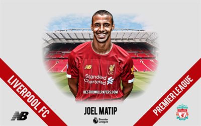 Joel Matip, Liverpool FC, retrato, Camer&#250;n futbolista, centrocampista, 2020 Liverpool uniforme, de la Premier League, Inglaterra, el Liverpool FC, futbolistas 2020, f&#250;tbol, Anfield