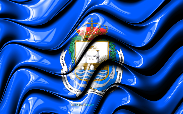 San Fernando Flagga, 4k, St&#228;der i Spanien, Europa, Flaggan i San Fernando, 3D-konst, San Fernando, Spanska st&#228;der, San Fernando 3D-flagga, Spanien