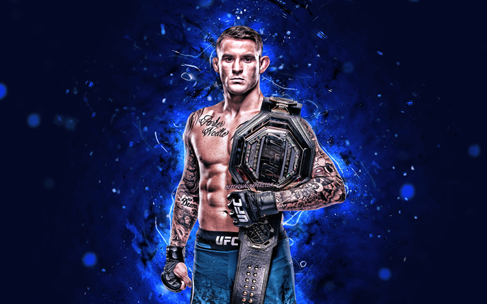 Download wallpapers Dustin Poirier, 4k, blue neon lights, american  fighters, MMA, UFC, Mixed martial arts, Dustin Poirier 4K, UFC fighters,  John Dustin Glenn Poirier, MMA fighters for desktop free. Pictures for  desktop