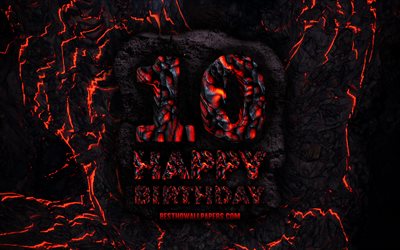 4k, Happy 10 Years Birthday, fire lava letters, Happy 10th birthday, grunge background, 10th Birthday Party, Grunge Happy 10th birthday, Birthday concept, Birthday Party, 10th Birthday