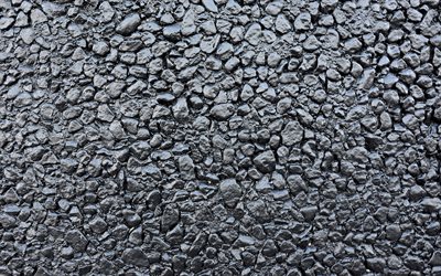 gris asphalte de la texture, de pr&#232;s, le gris de la pierre de fond, le gris des pierres, de la route de la texture, macro, de l&#39;asphalte, de la route, gris horizons