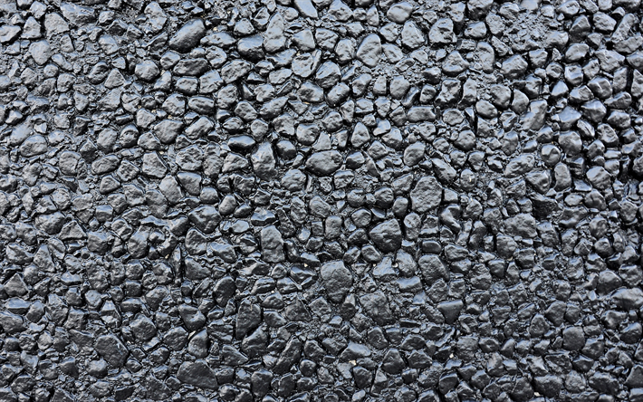 o cinza do asfalto textura, close-up, pedra cinza de fundo, pedras cinzentas, estrada textura, macro, asfalto, estrada, planos de fundo cinza