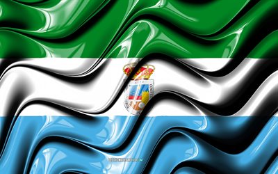 Torremolinos Bandera, 4k, Ciudades de Espa&#241;a, Europa, la Bandera de Torremolinos, arte 3D, Torremolinos, ciudades espa&#241;olas, Torremolinos 3D de la bandera, Espa&#241;a
