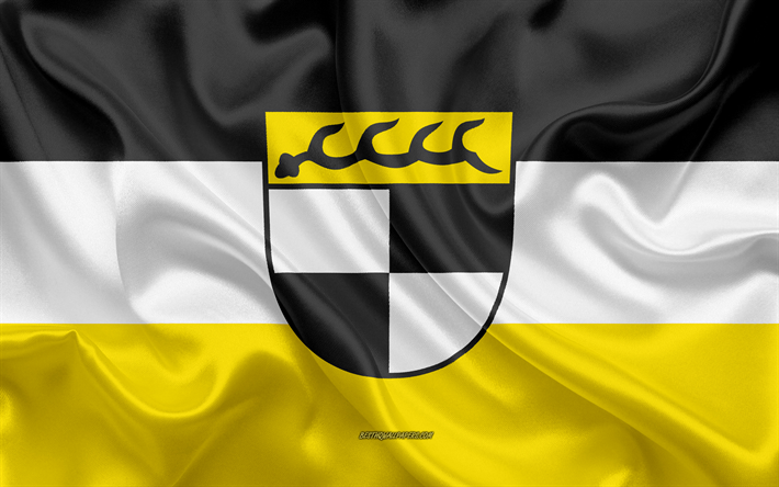 Balingen Bandeira, 4k, textura de seda, seda bandeira, Cidade alem&#227;, Balingen, Alemanha, Europa, Bandeira de Balingen, bandeiras de cidades alem&#227;s