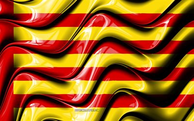 Sagunto Flag, 4k, Cities of Spain, Europe, Flag of Sagunto, 3D art, Sagunto, Spanish cities, Sagunto 3D flag, Spain