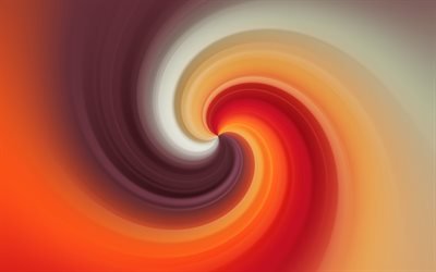 orange vortex, 4k, kreativ, spiral, abstrakt vortex, 3D-konst, vortex, orange abstrakt bakgrund