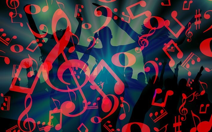 party background, music texture, background with treble clefs, music background, dance party background
