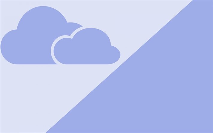 sfondo di rete nuvola, sfondo viola con nuvole, sfondo di rete, sfondo nuvola viola