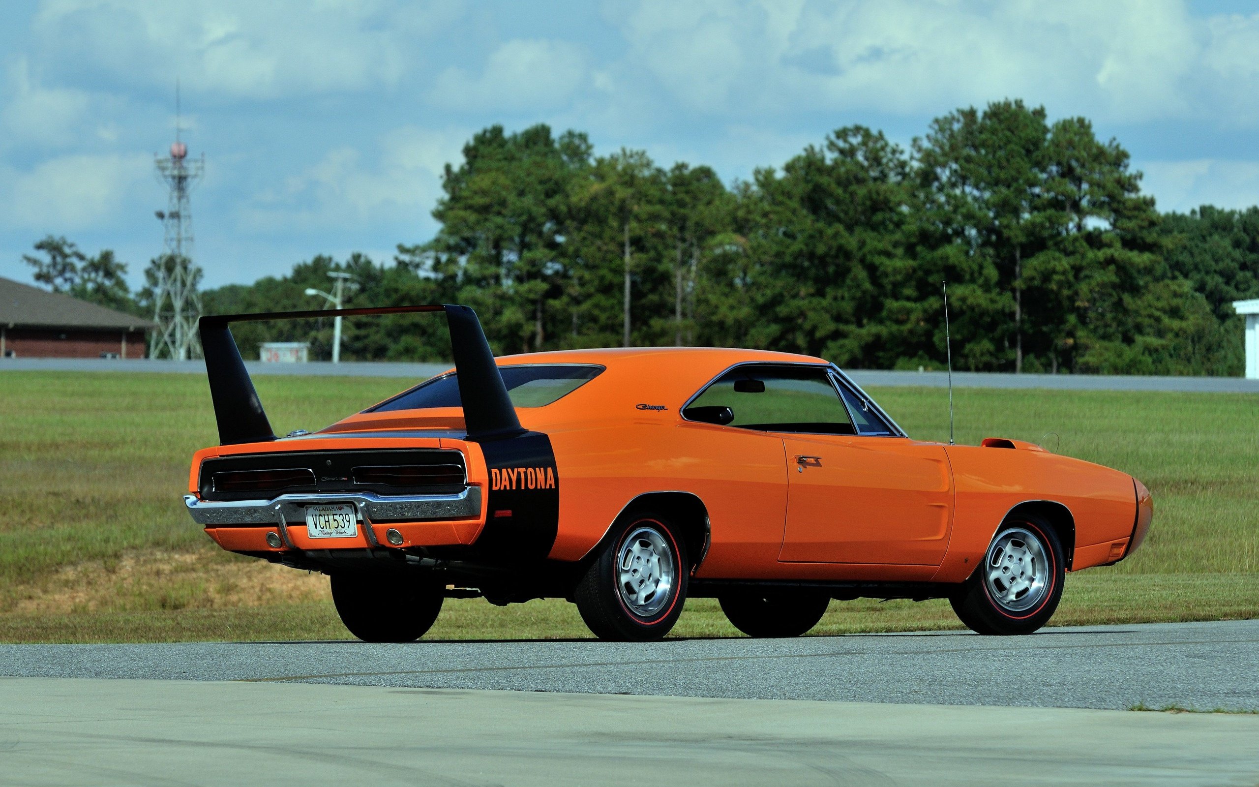 Download Wallpapers Dodge Charger Daytona 1969 Muscle Car Rear View