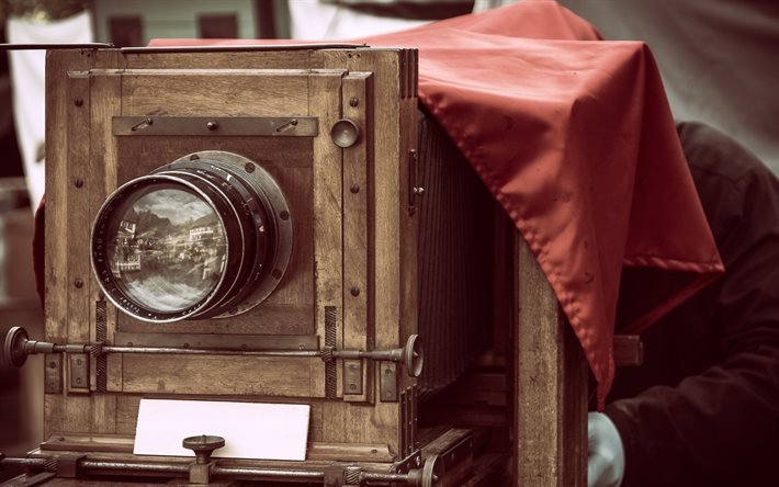 古いカメラ, コロジオン-ナスプラッテ, ナスプラテンコロジオン, ヴィンテージのもの, 最初のカメラ