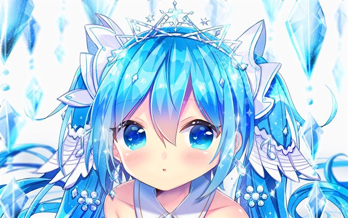 Hatsune Miku, fille aux yeux bleus, personnages Vocaloid, manga, Vocaloid, Hatsune Miku Vocaloid