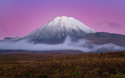 Mount Doom, 4k, tulivuori, kaunis luonto, Uusi-Seelanti, Orodruin