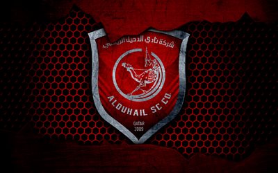 Download wallpapers Al Duhail, 4k, logo, Qatar Stars League, soccer ...